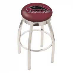 Holland Bar Stool Co. 30" Chrome Southern Illinois Swivel Bar Stool, Accent Ring