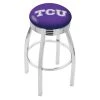 Holland Bar Stool Co. 25" Chrome TCU Swivel Bar Stool, Accent Ring