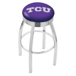Holland Bar Stool Co. 25" Chrome TCU Swivel Bar Stool, Accent Ring