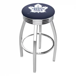 Holland Bar Stool Co. 30" Chrome Toronto Maple Leafs Swivel Bar Stool, Accent Ring
