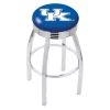 Holland Bar Stool Co. 25" Chrome Kentucky "UK" Swivel Bar Stool, Accent Ring