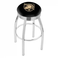 Holland Bar Stool Co. 30" Chrome US Military Academy ARMY Swivel Bar Stool, Accent Ring