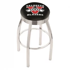 Holland Bar Stool Co. 25" Chrome Valdosta State Swivel Bar Stool, Accent Ring