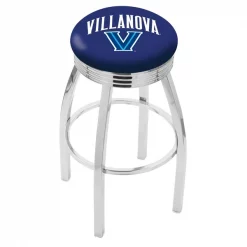 Holland Bar Stool Co. 25" Chrome Villanova Swivel Bar Stool, Accent Ring