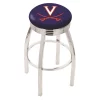 Holland Bar Stool Co. 30" Chrome Virginia Swivel Bar Stool, Accent Ring