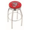 Holland Bar Stool Co. 25" Chrome Wisconsin "Badger" Swivel Bar Stool, Accent Ring
