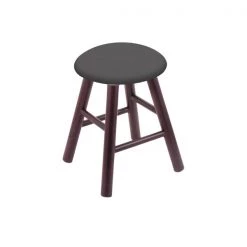 Holland Bar Stool Co. Maple Vanity Stool, Dark Cherry Finish, Canter Saddle Seat