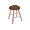 Holland Bar Stool Co. Oak Vanity Stool, Dark Cherry Finish, Canter Grey Seat