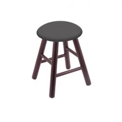 Holland Bar Stool Co. Oak Vanity Stool, Dark Cherry Finish, Canter Saddle Seat