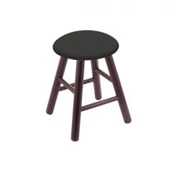 Holland Bar Stool Co. Oak Vanity Stool, Dark Cherry Finish, Graph Ruby Seat