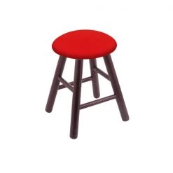Holland Bar Stool Co. Oak Vanity Stool, Dark Cherry Finish, Graph Chalice Seat