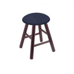 Holland Bar Stool Co. Oak Vanity Stool, Dark Cherry Finish, Graph Tidal Seat