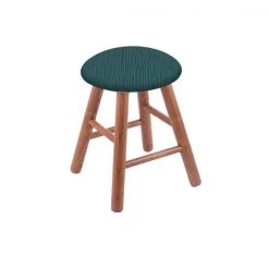 Holland Bar Stool Co. Oak Vanity Stool, Natural Finish, Canter Espresso Seat