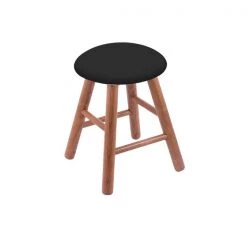 Holland Bar Stool Co. Oak Vanity Stool, Natural Finish, Canter Iron Seat