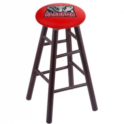 Holland Bar Stool Co. Maple Bar Stool, Dark Cherry Finish, Alabama Seat