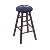 Holland Bar Stool Co. Maple Bar Stool, Dark Cherry Finish, Colorado Avalanche Seat