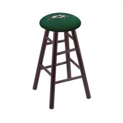 Holland Bar Stool Co. Maple Bar Stool, Dark Cherry Finish, Dallas Stars Seat