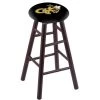 Holland Bar Stool Co. Maple Counter Stool, Dark Cherry Finish, Georgia Tech Seat