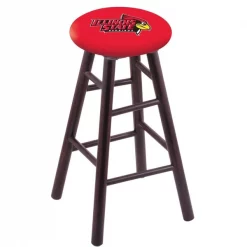 Holland Bar Stool Co. Maple Bar Stool, Dark Cherry Finish, Illinois State Seat
