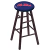 Holland Bar Stool Co. Maple Bar Stool, Dark Cherry Finish, Ole' Miss Seat