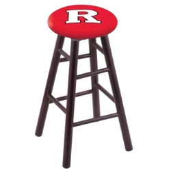 Holland Bar Stool Co. Maple Bar Stool, Dark Cherry Finish, Rutgers Seat