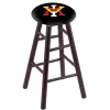 Holland Bar Stool Co. Maple Bar Stool, Dark Cherry Finish, Virginia Military Institute Seat