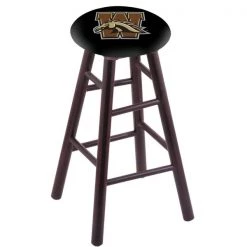 Holland Bar Stool Co. Maple Counter Stool, Dark Cherry Finish, Western Michigan Seat