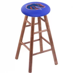 Holland Bar Stool Co. Maple Bar Stool, Medium Finish, Boise State Seat