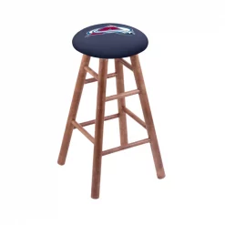 Holland Bar Stool Co. Maple Bar Stool, Medium Finish, Colorado Avalanche Seat
