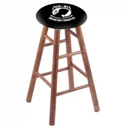 Holland Bar Stool Co. Maple Bar Stool, Medium Finish, POW/MIA Seat