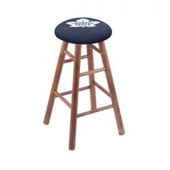 Holland Bar Stool Co. Maple Bar Stool, Medium Finish, Toronto Maple Leafs Seat