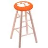 Holland Bar Stool Co. Maple Bar Stool, Natural Finish, Clemson Seat