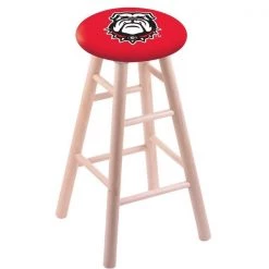 Holland Bar Stool Co. Maple Counter Stool, Natural Finish, Georgia "Bulldog" Seat