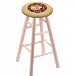 Holland Bar Stool Co. Maple Counter Stool, Natural Finish, Indian Motorcycle Seat