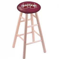 Holland Bar Stool Co. Maple Bar Stool, Natural Finish, Mississippi State Seat