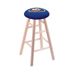 Holland Bar Stool Co. Maple Counter Stool, Natural Finish, New York Islanders Seat