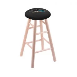 Holland Bar Stool Co. Maple Bar Stool, Natural Finish, San Jose Sharks Seat