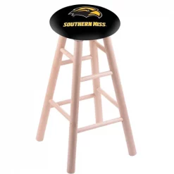 Holland Bar Stool Co. Maple Bar Stool, Natural Finish, Southern Miss Seat