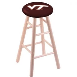 Holland Bar Stool Co. Maple Counter Stool, Natural Finish, Virginia Tech Seat
