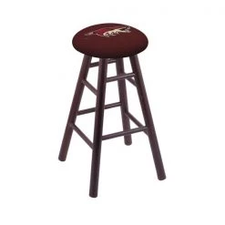 Holland Bar Stool Co. Oak Counter Stool, Dark Cherry Finish, Arizona Coyotes Seat