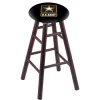Holland Bar Stool Co. Oak Counter Stool, Dark Cherry Finish, U.S. Army Seat