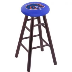 Holland Bar Stool Co. Oak Bar Stool, Dark Cherry Finish, Boise State Seat