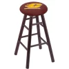 Holland Bar Stool Co. Oak Bar Stool, Dark Cherry Finish, Central Michigan Seat