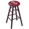 Holland Bar Stool Co. Oak Bar Stool, Dark Cherry Finish, Florida State (Script) Seat