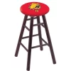 Holland Bar Stool Co. Oak Counter Stool, Dark Cherry Finish, Ferris State Seat