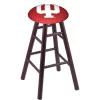 Holland Bar Stool Co. Oak Bar Stool, Dark Cherry Finish, Indiana Seat