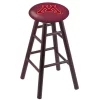 Holland Bar Stool Co. Oak Bar Stool, Dark Cherry Finish, Minnesota Seat