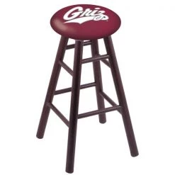Holland Bar Stool Co. Oak Bar Stool, Dark Cherry Finish, Montana Seat