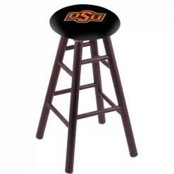 Holland Bar Stool Co. Oak Counter Stool, Dark Cherry Finish, Oklahoma State Seat