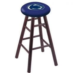 Holland Bar Stool Co. Oak Bar Stool, Dark Cherry Finish, Penn State Seat